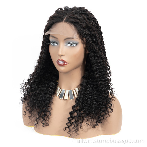 Wholesale Curly Brazilian Human Hair Wig Unprocessed Natural Curly Virgin Hair 4*4 Lace Closure Wig Vendor